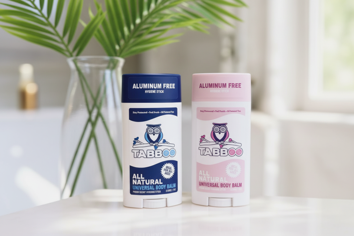 Tabboo sticks with palm leaves in vase